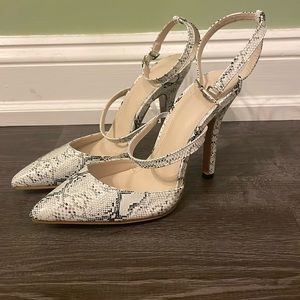 Snake print heel
